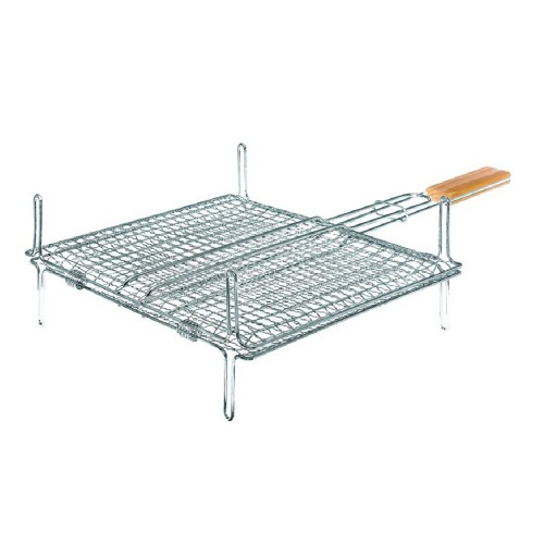 Σχάρα χρωμίου διπλή φουσκωτή με πόδια Νο5 33x42