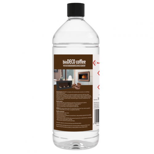 Υγρό βιοαιθανόλης (96%) BIO-DECO/COFFEE 1lt με άρωμα καφέ KRATKI
