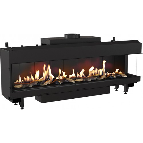 Ενεργειακό τζάκι LEO/P/200/G31/37MBAR 8,5-17 kW δεξιά γωνία γκαζιού Kratki