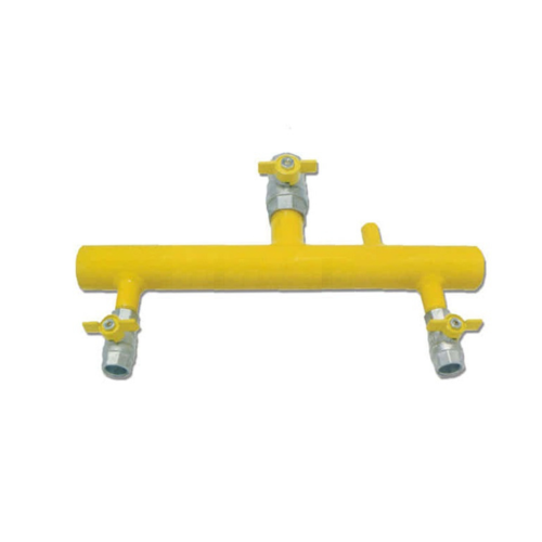 Κολεκτέρ διανομής αερίου, χαμηλής πίεσης με επάνω είσοδο 2 εξόδων TUBO