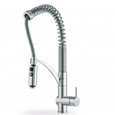 Μπαταρία κουζίνας χρωμέ με κεραμικούς δίσκους & εύκαμπτο ντους Cresento Pyramis