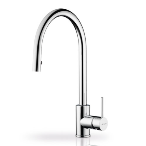 Μπαταρία κουζίνας με κεραμικούς δίσκους & εκτεινόμενο ντους Amada Pyramis