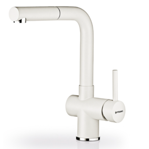 Μπαταρία κουζίνας με εκτεινόμενο ντους snow Capriccio Pyragranite Pyramis