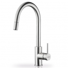 Μπαταρία κουζίνας με εκτεινόμενο ντους inox Verismo Pyramis