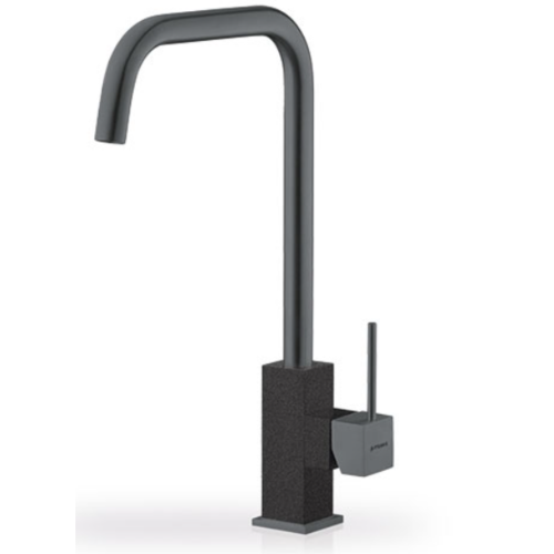 Μπαταρία κουζίνας PVD Gun Metal με κεραμικούς δίσκους Adelita PVD Pyramis