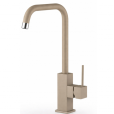 Μπαταρία κουζίνας με εκτεινόμενο ντους Dark Beige Adelita Pyragranite Pyramis