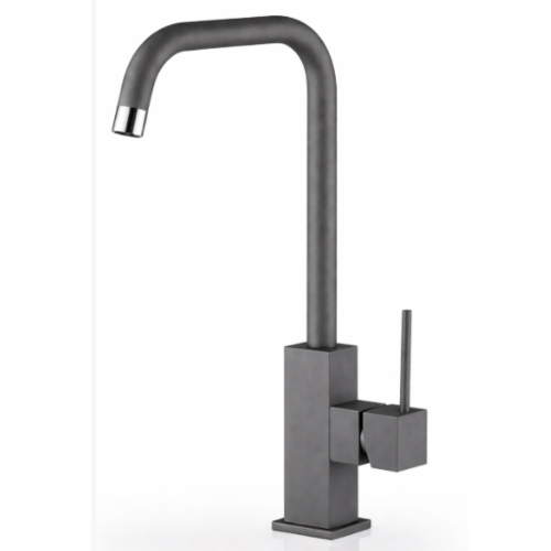 Μπαταρία κουζίνας με εκτεινόμενο ντους Iron Grey Adelita Pyragranite Pyramis