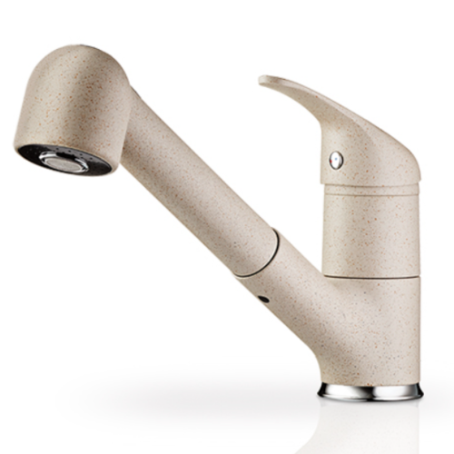 Μπαταρία κουζίνας με εκτεινόμενο ντους Dark Beige Festivo Pyramis