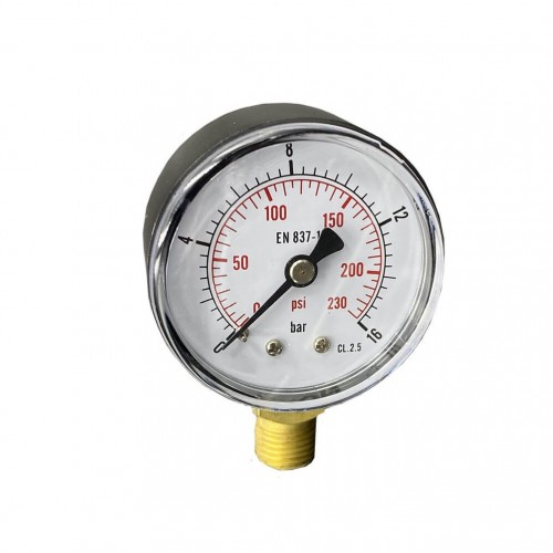 Μανόμετρο υψηλής πίεσης Ø50 1/8 0-16bar