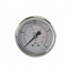 INOX glycerin manometer 25 bar 1/4 back outlet