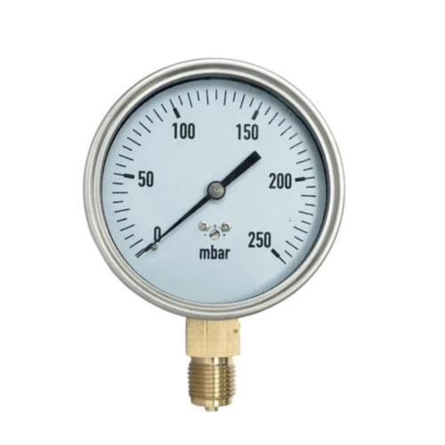 Μανόμετρο χαμηλής πίεσης Ø63 1/4 0-250mbar