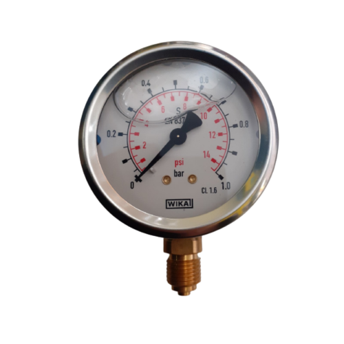 Μανόμετρο υψηλής πίεσης με γλυκερίνη Ø63 1/4 1bar