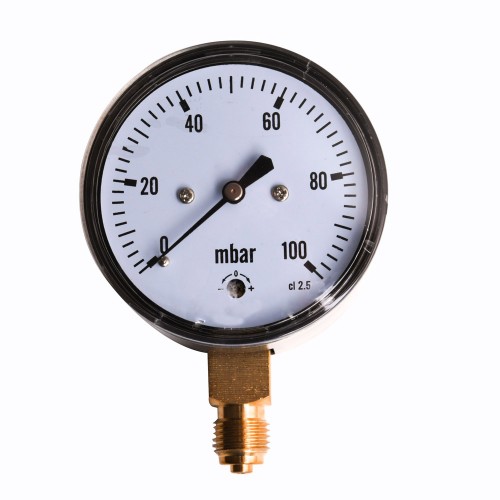 Μιλίμπαρόμετρο ΙΝΟΧ 1/4 Ø63 100mbar