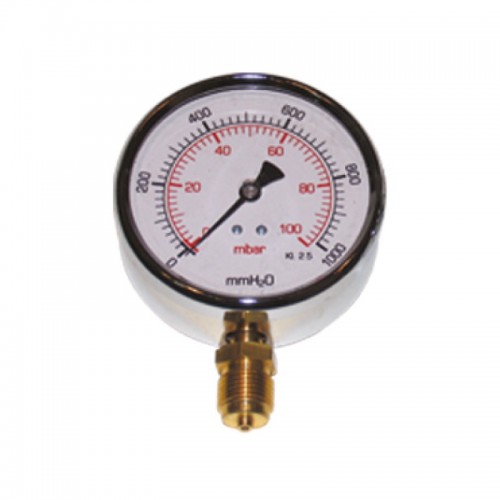 Μανόμετρο χαμηλής πίεσης Ø100 1/2 0-100mbar