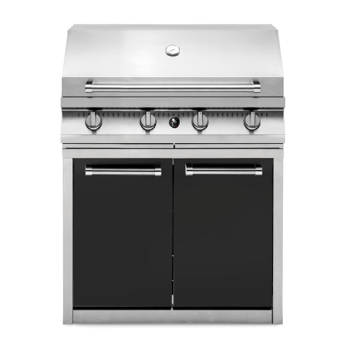 Μονάδα BBQ 90cm με δύο πορτάκια μαύρα SWING G9BS-4C-AN Steel