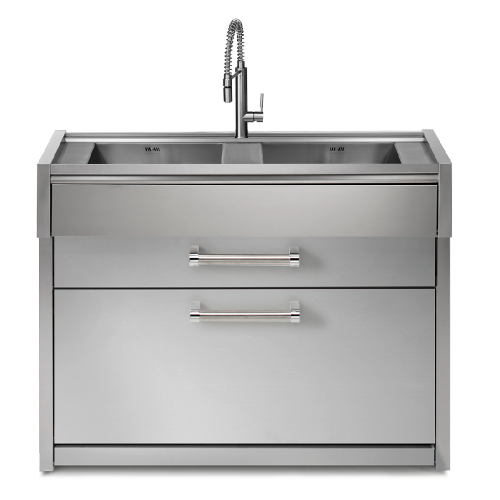 Μονάδα διπλού νεροχύτη 120cm με δύο συρτάρια inox SWING G12C-L2-SS Steel Μονάδα διπλού νεροχύτη 120cm με δύο συρτάρια inox SWING G12C-L2-SS Steel