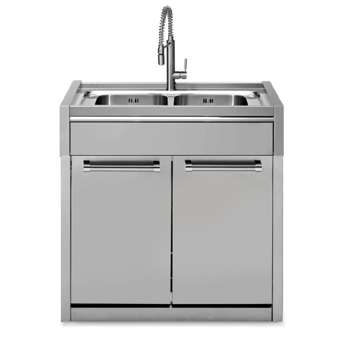 Μονάδα διπλού νεροχύτη 90cm με δύο ντουλάπια inox SWING G9C-L2-SS Steel Μονάδα διπλού νεροχύτη 90cm με δύο ντουλάπια inox SWING G9C-L2-SS Steel