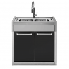 Μονάδα διπλού νεροχύτη 90cm με δύο ντουλάπια μαύρα SWING G9C-L2-AN Steel Μονάδα διπλού νεροχύτη 90cm με δύο ντουλάπια μαύρα SWING G9C-L2-AN Steel