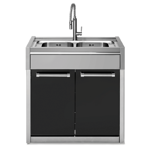 Μονάδα διπλού νεροχύτη 90cm με δύο ντουλάπια μαύρα SWING G9C-L2-AN Steel Μονάδα διπλού νεροχύτη 90cm με δύο ντουλάπια μαύρα SWING G9C-L2-AN Steel