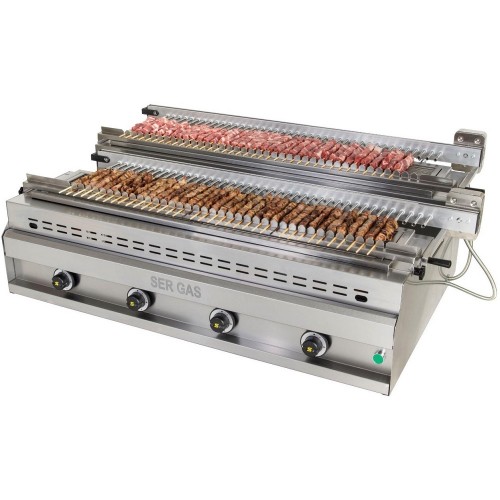 Σουβλακιέρα αερίου με αυτόματη περιστροφή θέσεων SG77D SERGAS