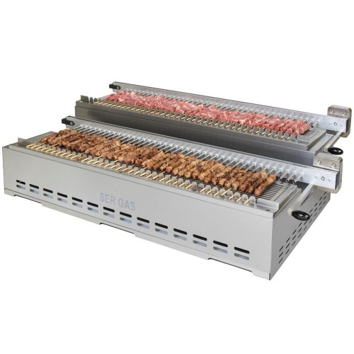 Σουβλακιέρα καρβούνου με αυτόματη περιστροφή θέσεων SK78D SERGAS