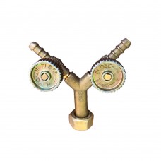 Ρακόρ φιάλης LPG θηλυκό με 2 εξόδους για σωλήνα 8mm 