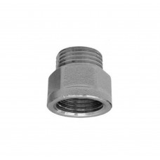 Straight 1/2'' - 3/8'' male/female nickel plated