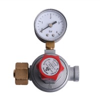 Ρυθμιστής υψηλής πίεσης 8-12kg/h με μανόμετρο RECA  Ρυθμιστής υψηλής πίεσης 8-12kg/h με μανόμετρο RECA