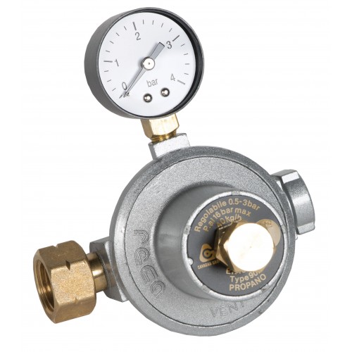 Ρυθμιστής υψηλής πίεσης 20~40 kg/h με μανόμετρο RECA 
