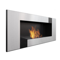 Επιτοίχια εστία βιοαιθανόλης DELTA2/BLACK/QUBE/TUV KRATKI