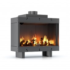 Straight gas fireplace 70cm Thermogatz